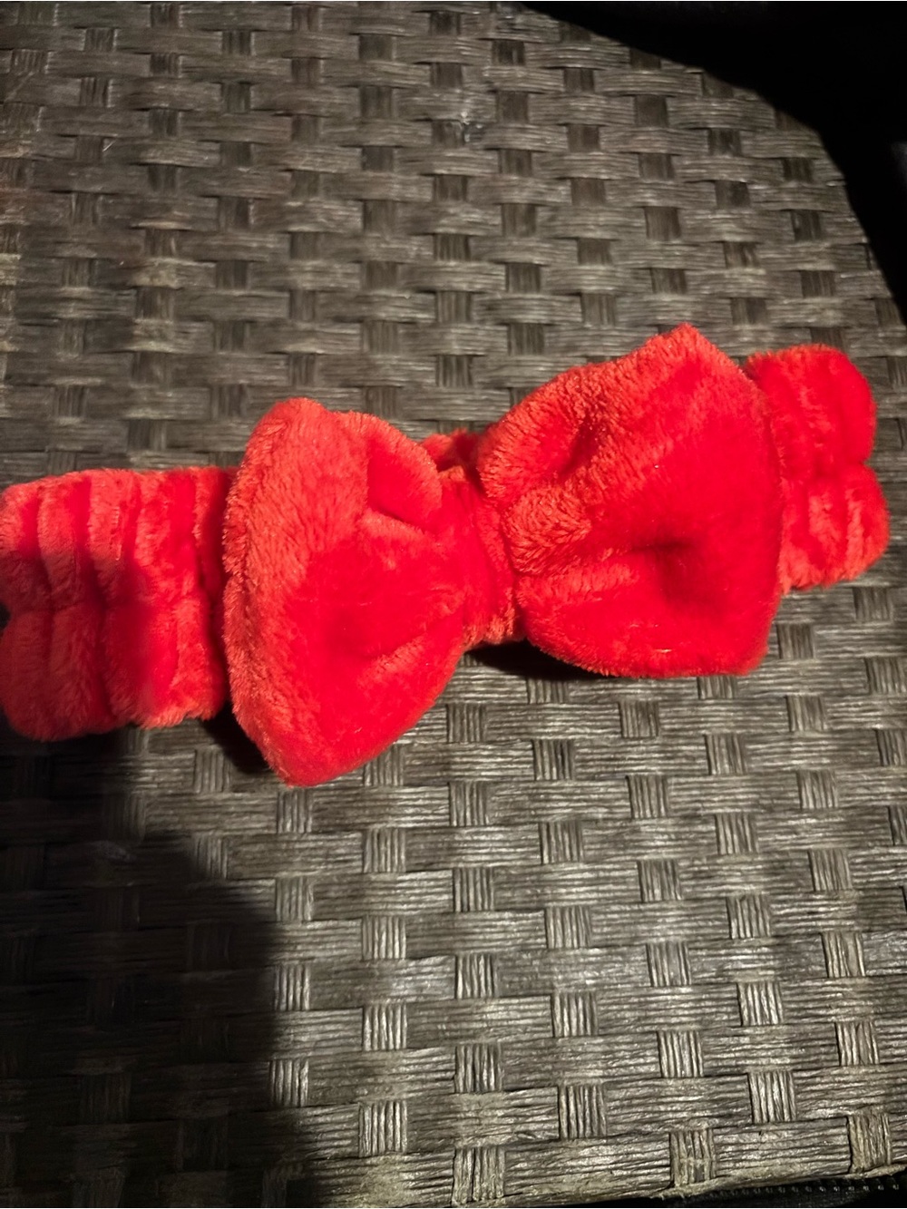 NWOT Plush Red Bow Headband